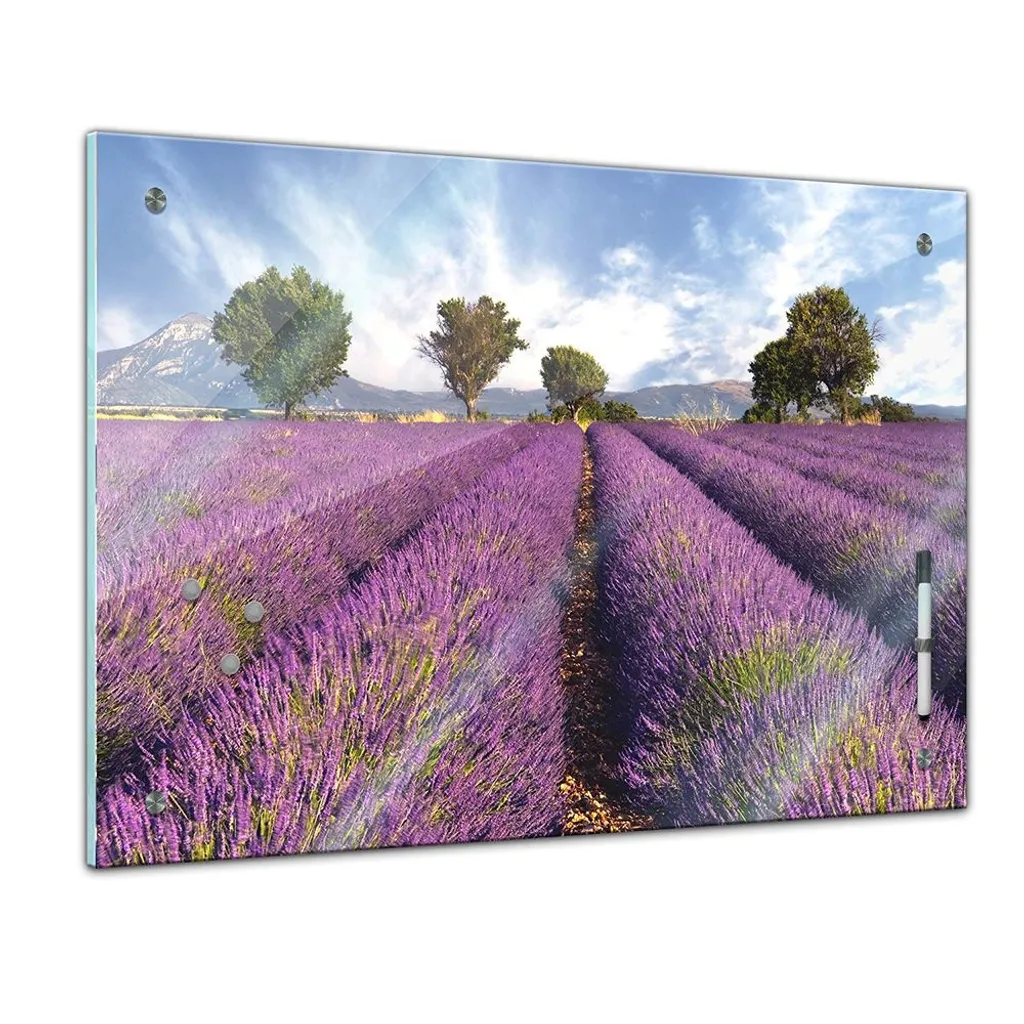 Memoboard - Landschaft - Lavendelfeld, Größe:60 x 40 cm